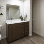 Bathroom of the 2 bed 2 bath floor plan